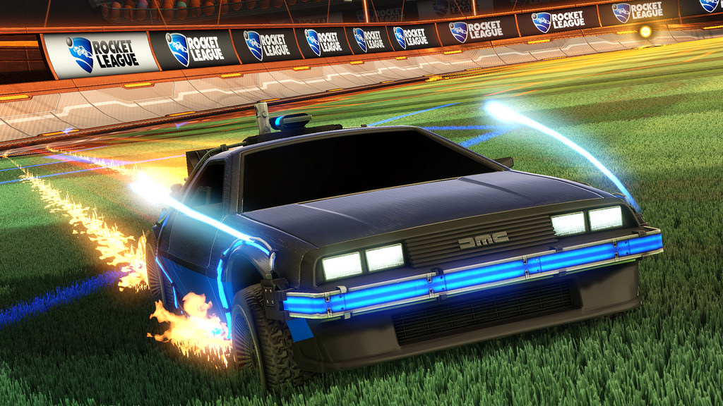 Rocket League Back to the Future DeLorean
